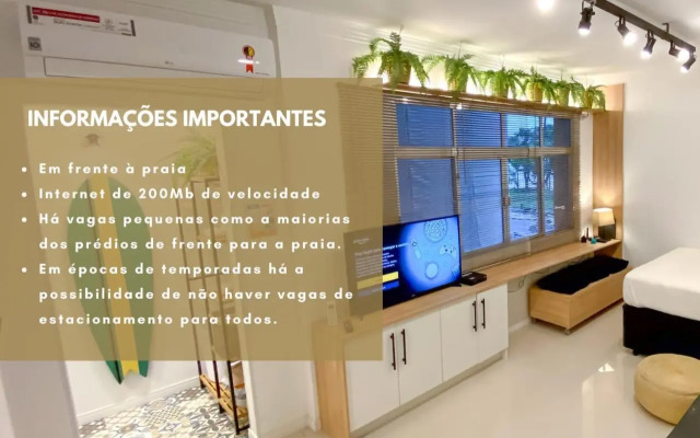 Studio moderno na avenida da praia - Boqueirão