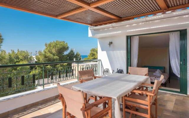 Saronis seaview 2bdr residence 500m from the beach