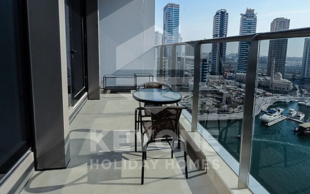Sophisticated One Bedroom with full Marina View