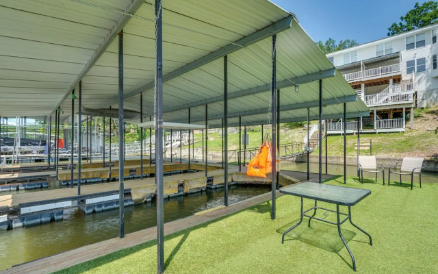 Dock Access + Lake View: Sunrise Beach Escape