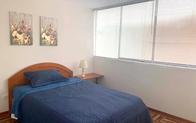 Pershing, lindo dpto. amoblado c/3 dorm y wifi.