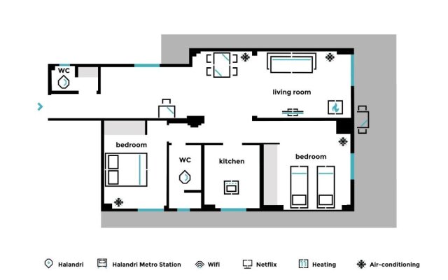 Modernized & Spacious 2Bd Apartment In Chalandri By Upstreet