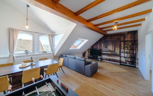 Stylisches Penthouse zentral Tischfussball 100m2 Wii