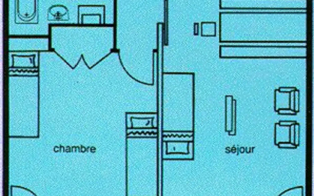 Studio Chamrousse, 1 pièce, 4 personnes - FR-1-340-160