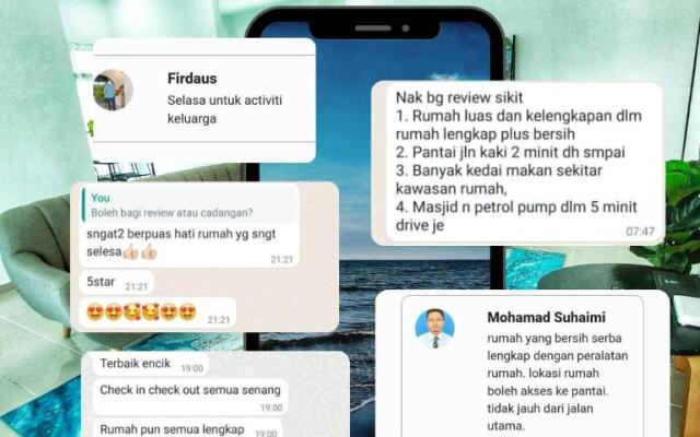 Rumah Pantai de Merabang (bungalow with pool)