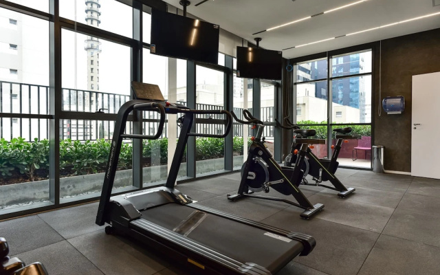 Studio Moderno c Academia a 800m do Metr Brooklin