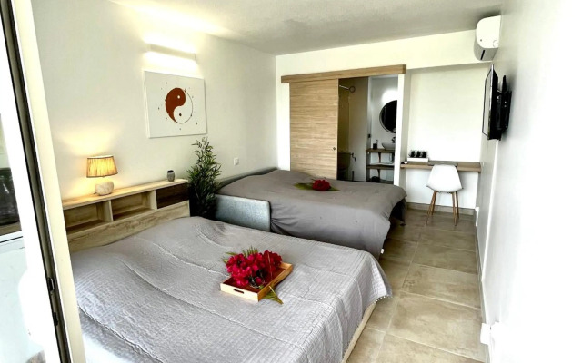 NOUVEAU studio chaleureux avec jacuzzi privé & piscine