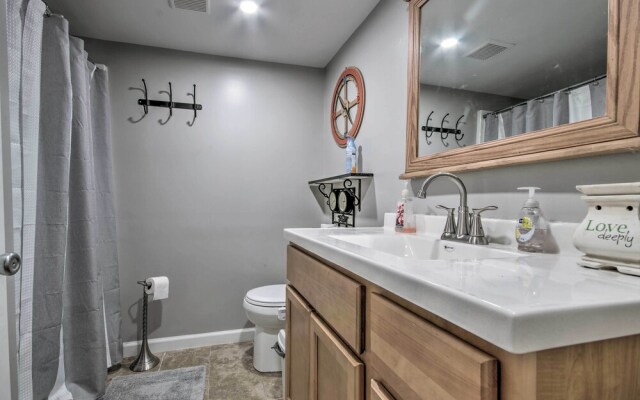 Lakefront Rocky Mount Escape w/ Dock & Grill!