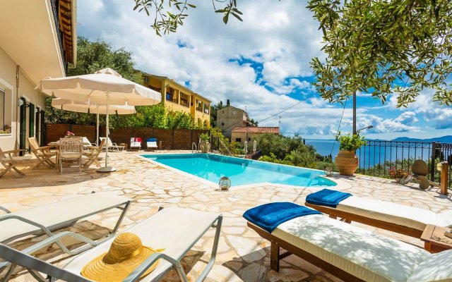 Villa Katerina Large Private Pool Walk to Beach Sea Views A C Wifi Car Not Required - 2359