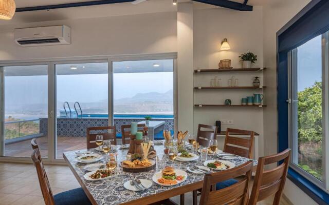 SaffronStays Kaia Waters by Kosha Villas, Pawna - Greek style villa with panoramic view of Pawna lake