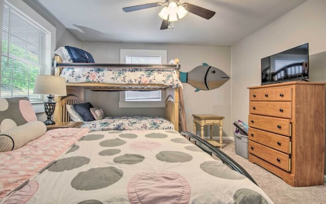 Lakefront Rocky Mount Escape w/ Dock & Grill!