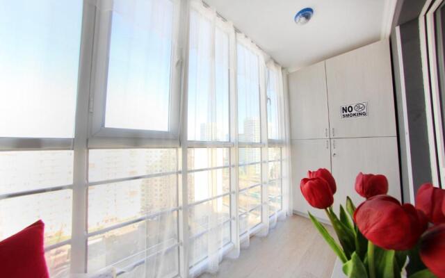 Квартира с шикарным видом с 12 этажа возле озеро Сайран