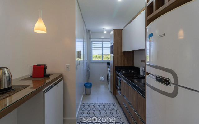 Apt Garden com churrasqueira 550m da praia CLG0001