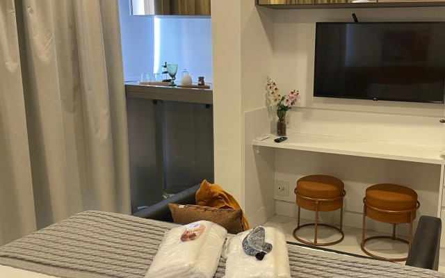 Studio de luxo mobiliado em Moema