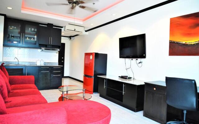 Beach Condo Jomtien Pool View Large Modern 1 Bedroom Kitchen