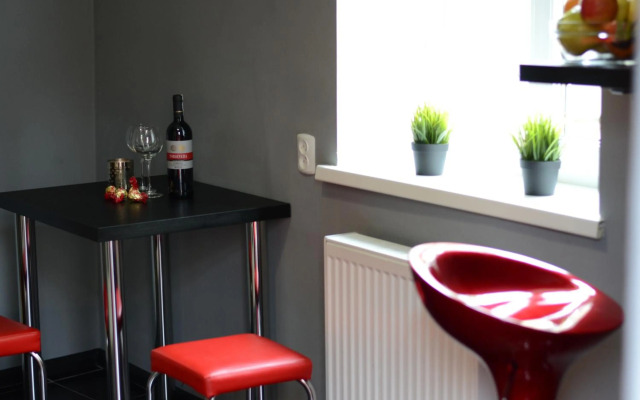 Modern Red Apartment