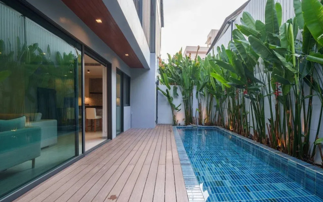 Monochrome designer pool Villa
