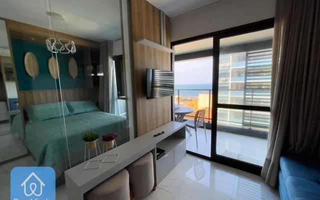 Studio luxuoso com bela vista mar no Smart Barra