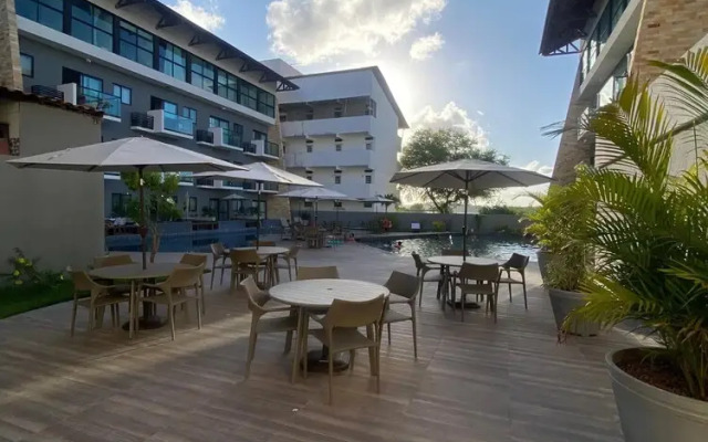 Flat vista Piscina e Lagoa 203c Bela bLP
