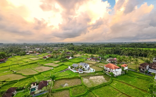 Sarang Apartments by EVDEkimi - Rice field escape with Yoga lounge, Lush garden