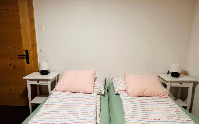 Budget room mountain view ground floor of Chalet Solaria