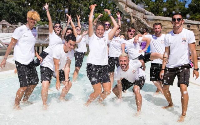 Cozy Mobile Home With Covered Terrace on a Luxury Campsite