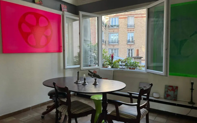 Bright bedroom in a family house