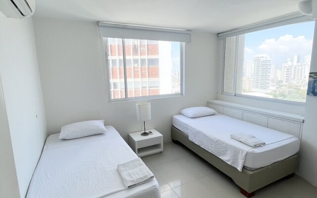 "2tc19 Apartment In Cartagena In Front Of The Sea 2 Bedrooms With Air Conditionin"