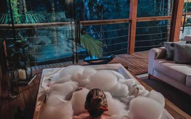 Cabana equipada em meio à natureza em Pomerode