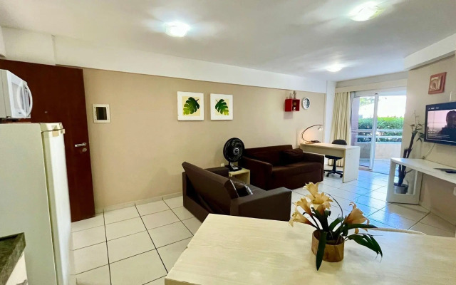 Terrazzo 110 Ponta Negra Praia Flat - NBI - 54 m2 - Smart Tv