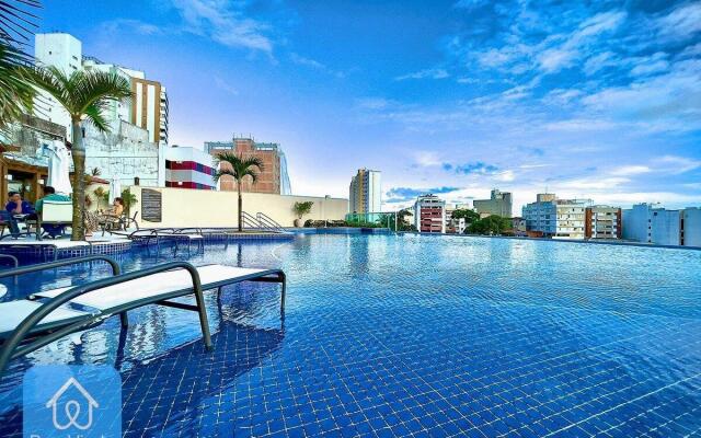Apartamento com linda vista mar no Rio Vermelho
