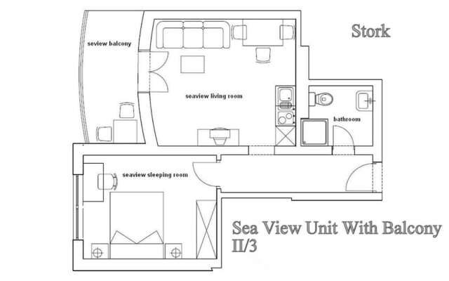 Beautiful Apartments With a Balcony Next to the Beach