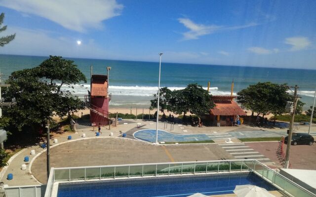 Flat pé na areia com vista internet e ar