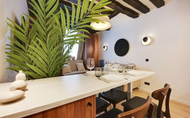 Chic Apartment - 1br/4p -ac- Marais/vosges