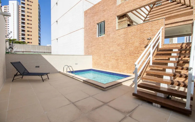 Apto Confort vel com Wi-fi e Churrasqueira