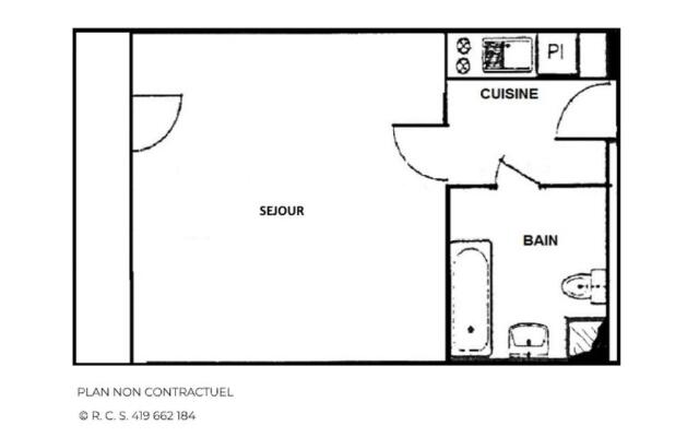 Appartement Les Menuires, 1 pièce, 2 personnes - FR-1-452-264