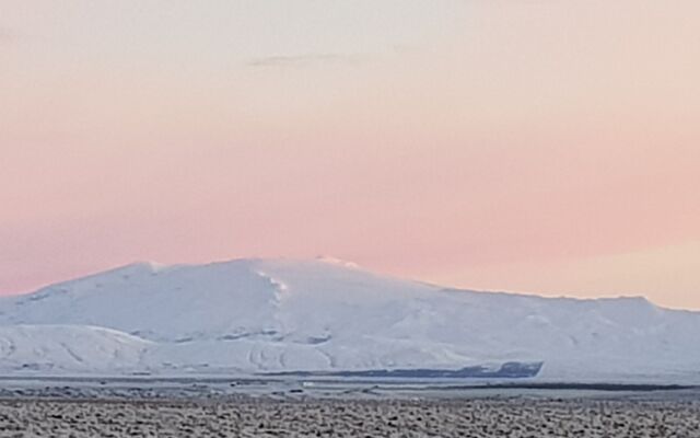 Hekla Cabin 1 Volcano and Glacier View