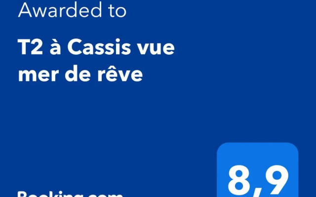 T2 à Cassis vue mer de reve