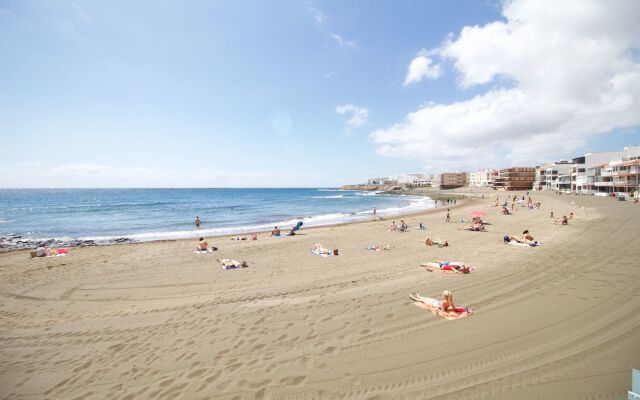 A few meters from a quiet beach