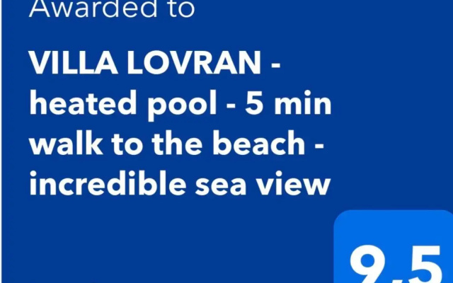 VILLA LOVRAN - heated pool - 5 min walk to the beach - incredible sea view - фото 2