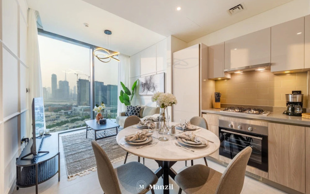 Manzil - Sleek 1BR nr Downtown w Burj views