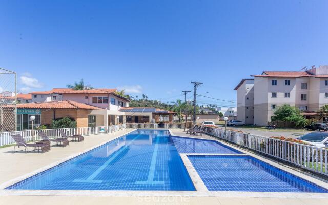 Apto em cond c piscina a 2min da praia VJG301