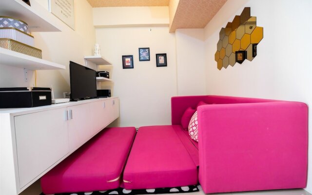 Furnished Green Pramuka 1BR Apartment with Modern Style and City View
