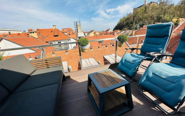 Top view residence in central Ljubljana