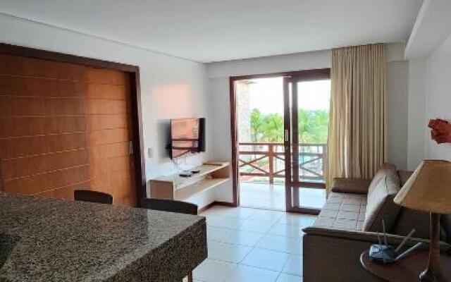 Flat de 1 quarto com linda vista-mar Pé-na-areia!