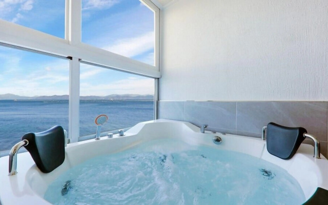 Blue and white pension