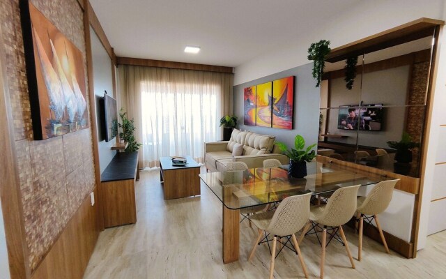 Apartamento 2 suítes lindo e vista mar