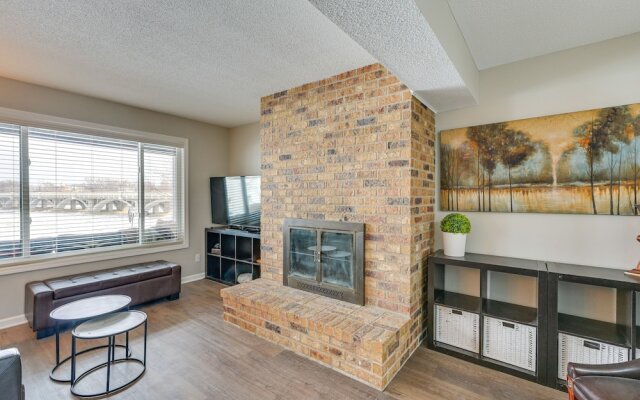 Riverfront Champlin Townhome w/ Deck & Water View!
