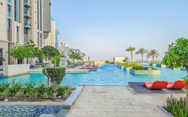 Modern Apartment With Partial Canal and Pool View