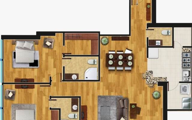 Clean&Great Depto 2br @Santa Fe-301